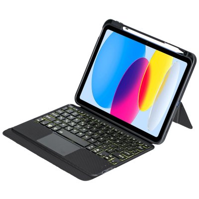  Clavier Bluetooth &Eacute;clair&eacute; avec Trackpad D&eacute;tachable pour iPad 10.9"" 10 G&eacute;n&eacute;ration 2022