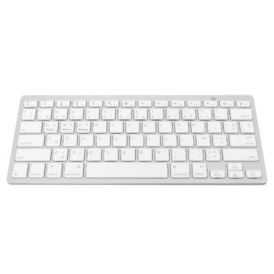 AVIZAR Clavier Bluetooth sans fil AZERTY M&eacute;canisme &agrave; ciseaux Temps r&eacute;ponse 0.2s Blanc