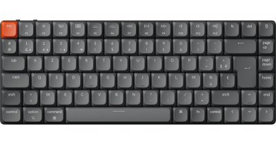 KEYCHRON Clavier de jeu m&eacute;canique  K3 Max RGB Gateron marron Hot-Swap gris