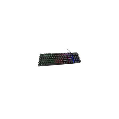 AMSTRAD Clavier Gamer AMS KEY008 USB, R&eacute;tro-&eacute;clairage RGB, 12 raccourcis multim&eacute;dia, 104 touches, AZERTY