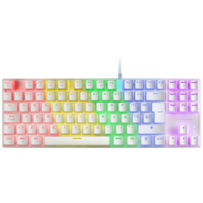 MARS GAMING Clavier Gamer m&eacute;canique (Red Switch)  MK80 RGB (Blanc)