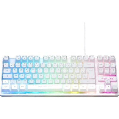 THE G LAB Clavier gamer THE G-LAB KEYZ CAESIUMT FR BLANC
