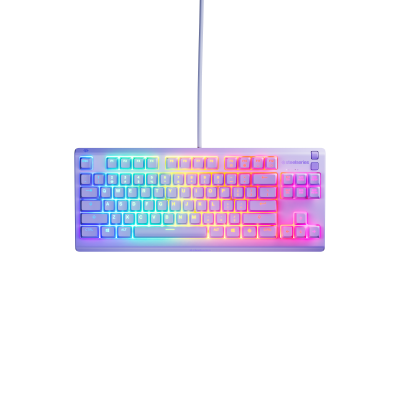 Clavier gaming filaire - steelseries - apex 3 tkl - azerty - lavande