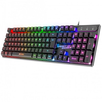 SPIRIT OF GAMER Clavier Gaming Semi-M&eacute;canique filaire Azerty  PRO-K1 Noir