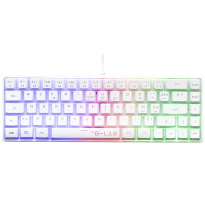 THE G LAB Clavier Gaming - THE G-LAB - KEYZ-HYDROGEN-W/FR - Membrane 60% Blanc