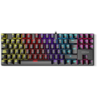 KROM Clavier  Kasic NXKASICTKL Avec Fil USB QWERTY ES Noir