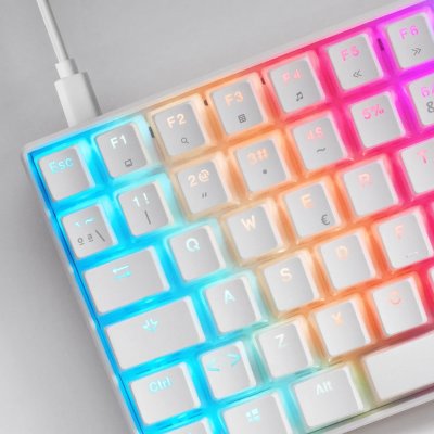 MARS GAMING Clavier  MKULTRAWRFR Avec Fil M&eacute;canique RGB Blanc
