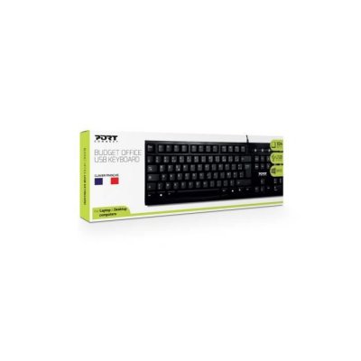 PORT DESIGNS Clavier PC Port Bureautique USB - Noir 