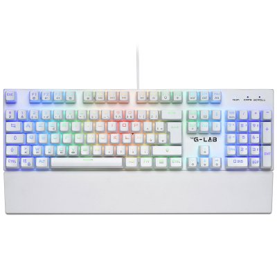 THE G LAB Clavier PC The G-LAB KEYZ-RUBIDIUM - Red Switch/Blanc