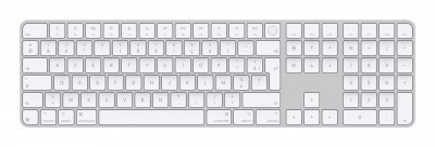 Clavier sans fil Azerty Apple Magic Keyboard avec Touch ID et pav&eacute; num&eacute;rique Blanc 