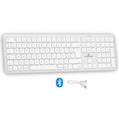 BLUESTORK Clavier sans fil Bluetooth -  -  MAC - Full size - Compatible Mac - Blanc 