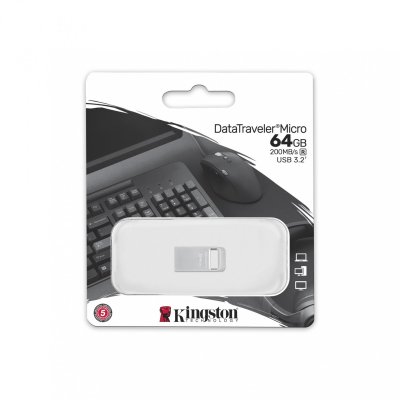 KINGSTON Cl&eacute; USB 3.1 Type A  DataTraveler Micro 64 Go