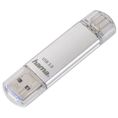 HAMA Cl&eacute; USB C-Laeta, USB-C USB 3.1/USB 3.0, 256 GB, 70 MB/s, argent 