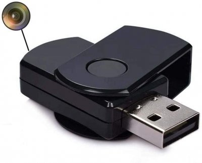 YONIS Cl&eacute; USB Cam&eacute;ra Espion HD Surveillance Photo et Vid&eacute;o Audio Int&eacute;gr&eacute; 32 Go + SD 4Go