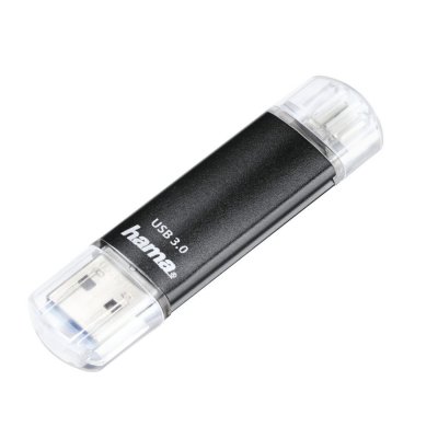 HAMA Cl&eacute; USB Laeta Twin, USB 3 .0, 256GB, 40MB/s, noire 