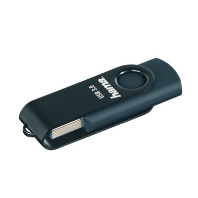 HAMA Cl&eacute; USB Rotate, USB 3 .0, 64GB, 70 MB/s, bleu p&eacute;trole 