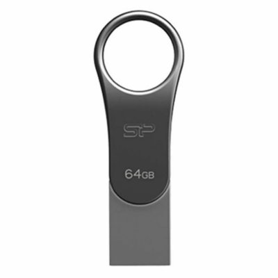 SILICON POWER Cl&eacute; USB  C80 64 GB Noir titanium 