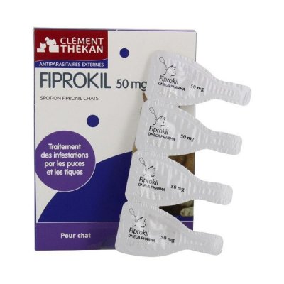 CLEMENT THEKAN  Fiprokil chat 4 pipettes de 0.5ml