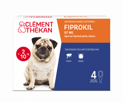 CLEMENT THEKAN Cl&eacute;ment Th&eacute;kan Spot-On Fiprokil 67mg Petits Chiens 4 X 0,67ml