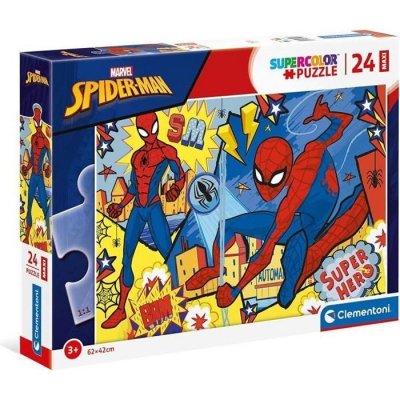 CLEMENTONI  - 24216 - supercolor 24 pieces maxi - spiderman