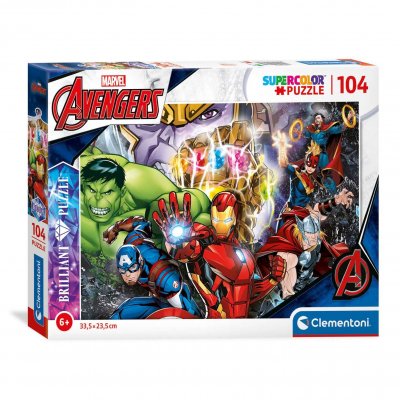 CLEMENTONI  Brilliant Puzzle Marvel Superheroes, 104st. 