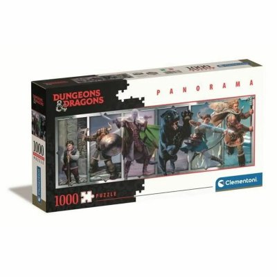 CLEMENTONI  Puzzle 1000 Pieces Panorama Dungeon & Dragons Argent&eacute;