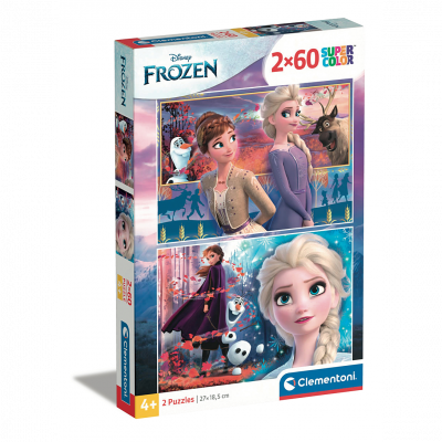 CLEMENTONI  Puzzle Disney congel&eacute; 2 puzzles 2 puzzles 60 pi&egrave;ces
