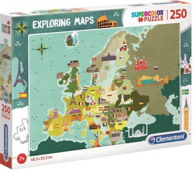  Clementoni puzzle Exploring Maps: Monuments 250 pi&egrave;ces 