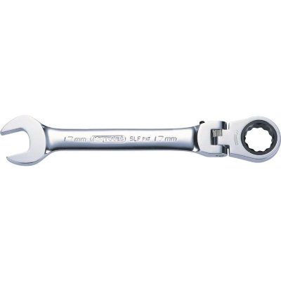 KS TOOLS Cl&eacute;s mixtes &agrave; cliquet &agrave; t&ecirc;te inclinable &agrave; verrouillage GEARplus&reg; 8 mm