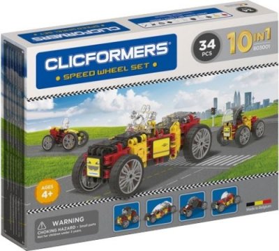  Clicformers Set de voiture de course 74 pi&egrave;ces