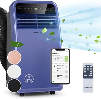 KLARSTEIN Climatiseur mobile Metrobreeze New York Smart 7k 7000 BTU/2,1 kW EEC A T&eacute;l&eacute;commande