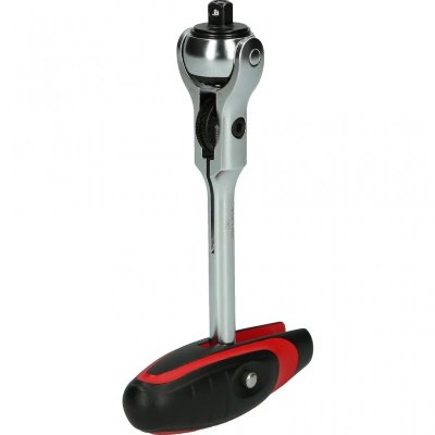 KS TOOLS Cliquet Modifix 1/4'' &agrave; T&ecirc;te Pivotante et Poign&eacute;e en T, 72 Dents