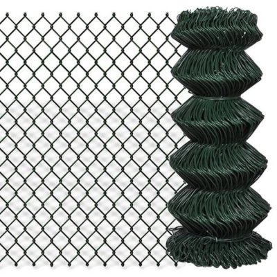 VIDAXL Cl&ocirc;ture &agrave; mailles losang&eacute;es Acier 0,8x25 m Vert  - Vert