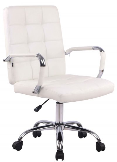 CLP Chaise de bureau Deli Pro similicuir , Blanc