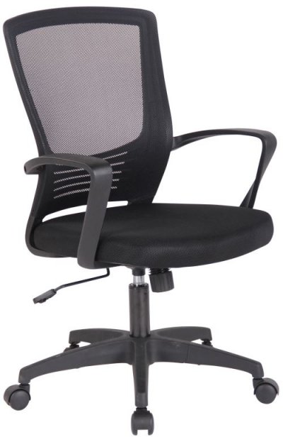 CLP Chaise de bureau en maille Kampen , Noir / Noir