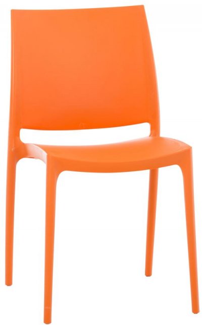 CLP  - Chaise de jardin empilable Maya en plastique orange