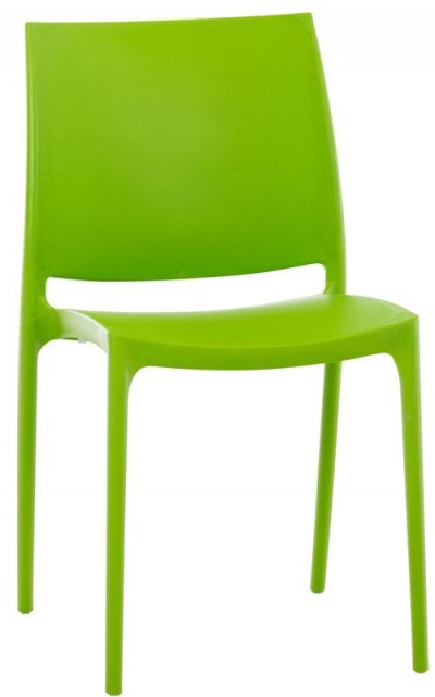 CLP  - Chaise de jardin empilable Maya en plastique vert