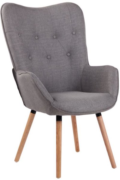 CLP - Chaise lounge Ashford en Tissu gris Nature