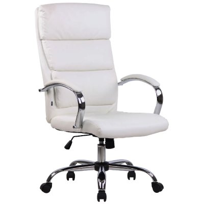 CLP Fauteuil de bureau Bradford , Blanc /Similicuir
