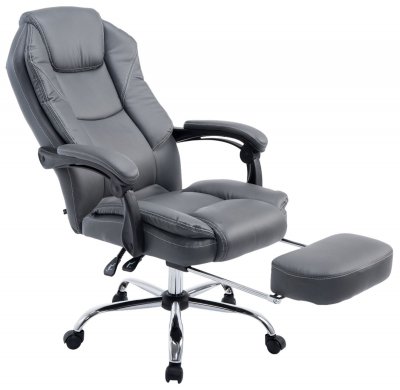 CLP Fauteuil de bureau Castle similicuir , Gris