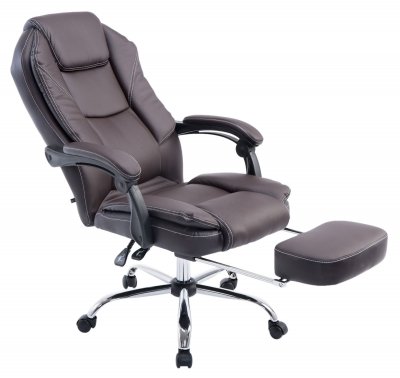 CLP Fauteuil de bureau Castle similicuir , Marron