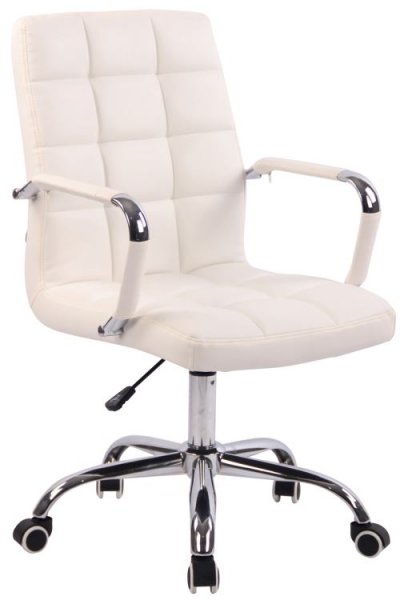 CLP Fauteuil de bureau Deli en similicuir , Blanc