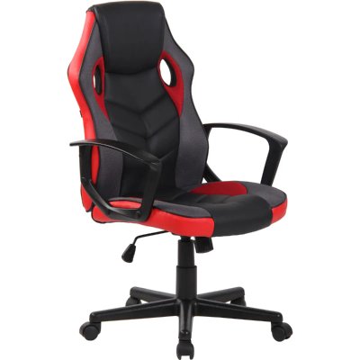 GENERIQUE CLP Fauteuil de bureau / Gaming Glendale en similicuir et tissu en maille , Noir / Rouge 
