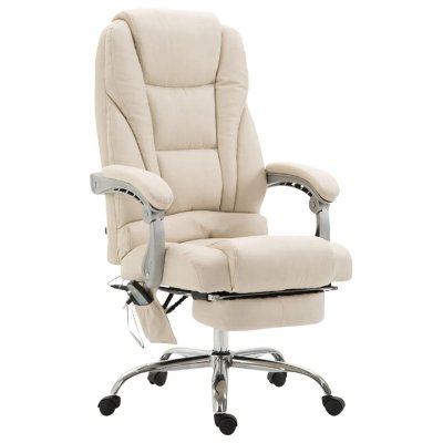 CLP Fauteuil de bureau Pacific avec fonction massage tissu , Cr&egrave;me