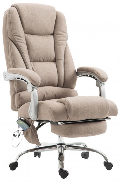 CLP Fauteuil de bureau Pacific avec fonction massage tissu , Taupe