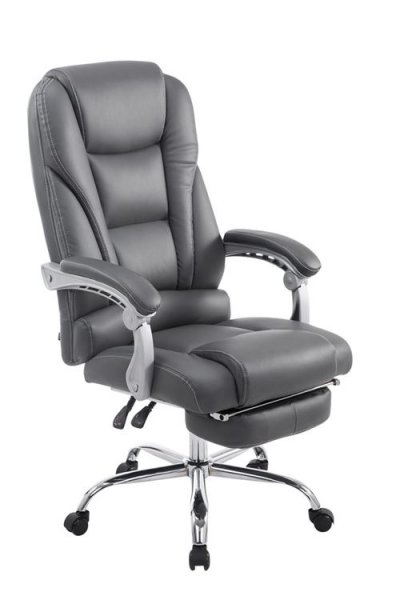 CLP Fauteuil de bureau Pacific avec un repose-pieds int&eacute;gr&eacute; , Gris