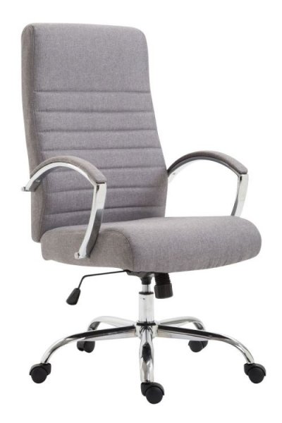 CLP Fauteuil de bureau Valais en tissu , Gris
