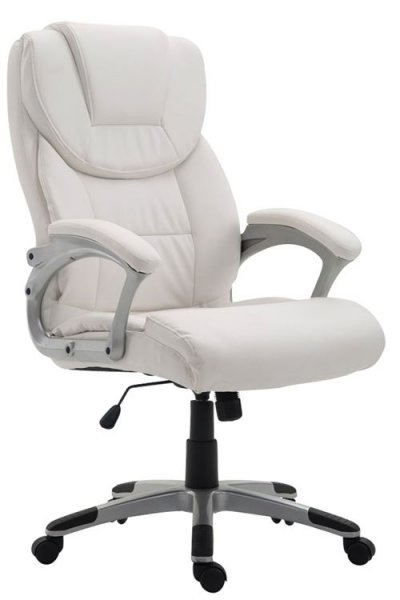 CLP Fauteuil de bureau XL Texas V2 Similicuir , Blanc