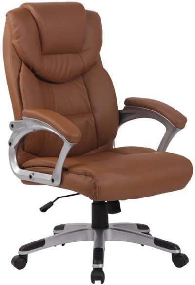 CLP Fauteuil de bureau XL Texas V2 Similicuir , Marron clair