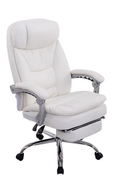 CLP Fauteuil de bureau XL Troy similicuir , Blanc